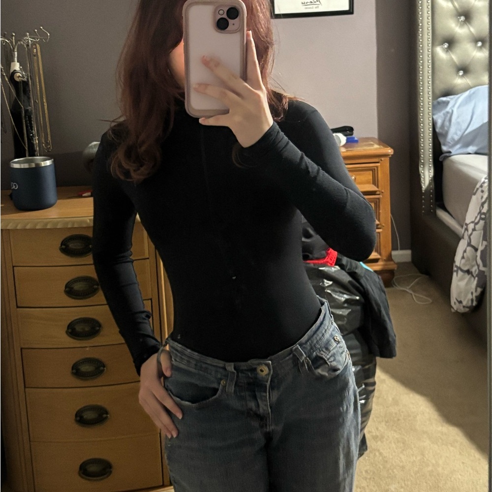 Black Turtle Neck Body Suit